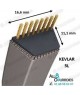 5L270 Courroie trapézoïdales tondeuses Kevlar Allocourroies