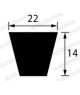NuTLink C/22-20 Courroie trapézoidale lisse