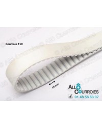 Courroie Simple Dentée T10-10-PU/ACIER