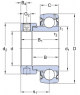 Roulements SKF - YET 206- dimensions