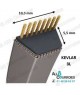 Courroie de tondeuse renforcée kevlar 4L670 - 9.5mm  | Allocourroies