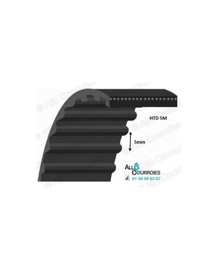 Courroie ouverte dentée 5M largeur 12mm