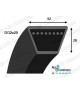 Courroie Trapézoidale Lisse D206 profil D 32x20mm - Allocourroies - Allocourroies.com