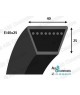 Courroie Trapézoidale Lisse E148 profil E 40x25mm - Allocourroies - Allocourroies.com