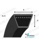 8 X 1050 Li Courroie trapézoïdale lisse