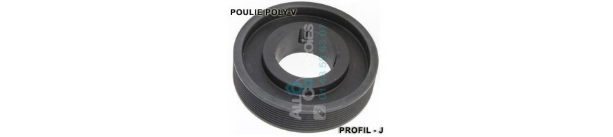 Poulie poly-v striée profil J | Allocourroies