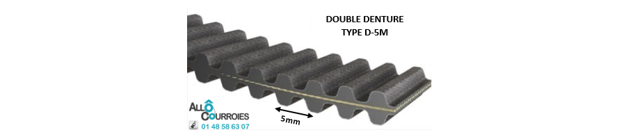 Courroie double dentée D5M | Allocourroies.com